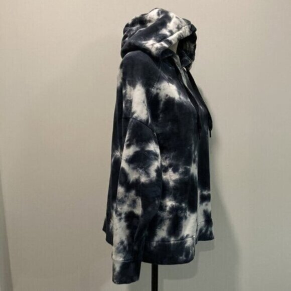 ZARA Black Tie Dye Hoodie Medium - Picture 4 of 11